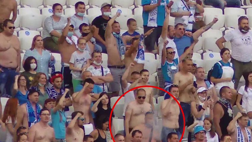 На стадионе «Волгоград-Арена» задержали болельщика «Зенита», бросившего петарду