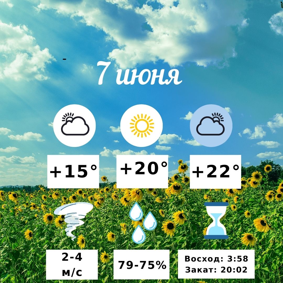 Прогноз погоды в Украине на 6 и 7 июня года — Украина