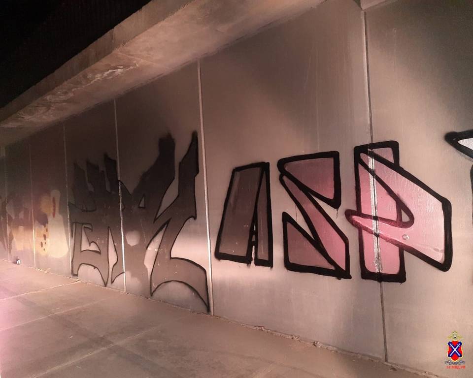 В Волгограде поймали четверых граффитистов